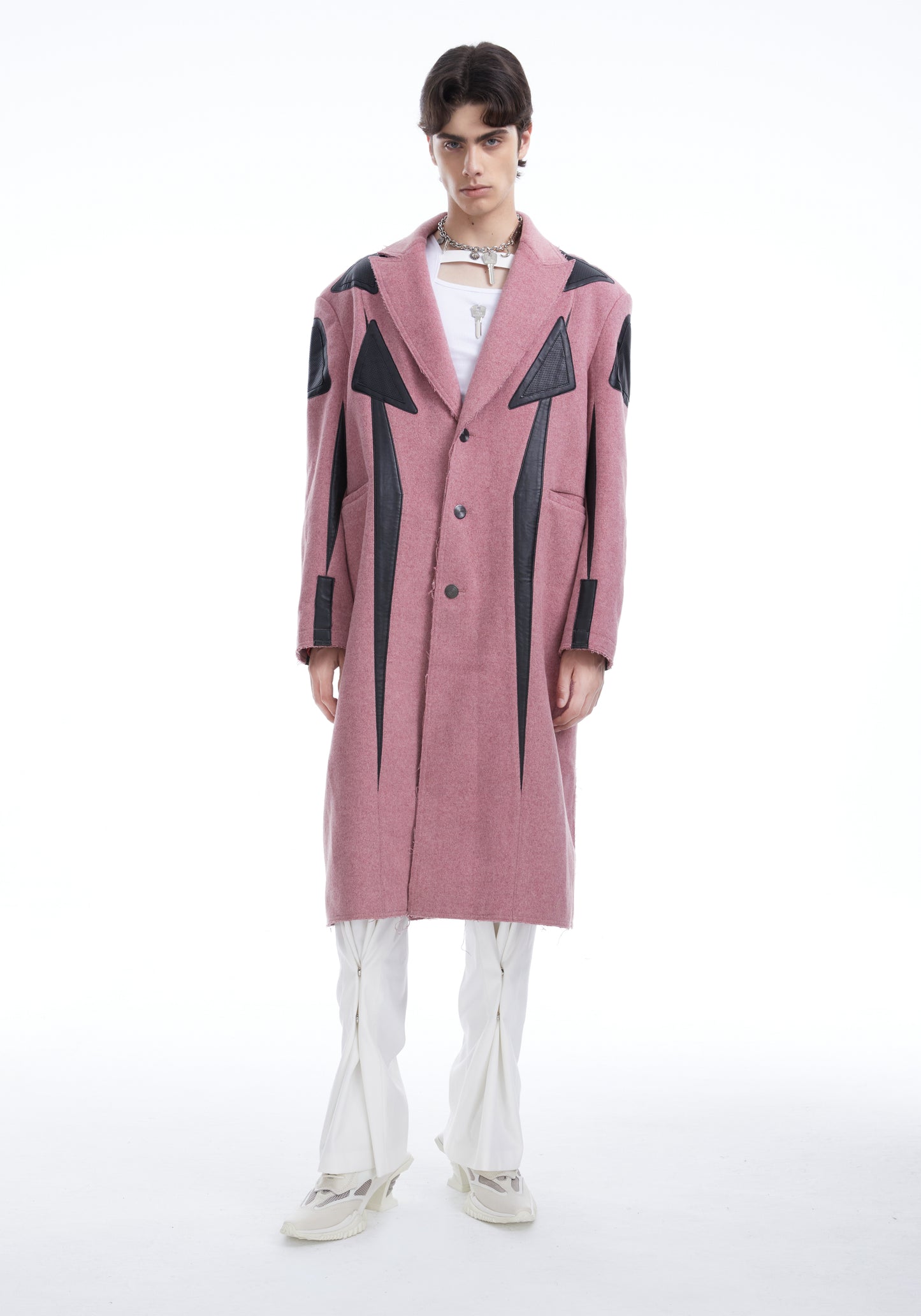 Pink Racing wool coat