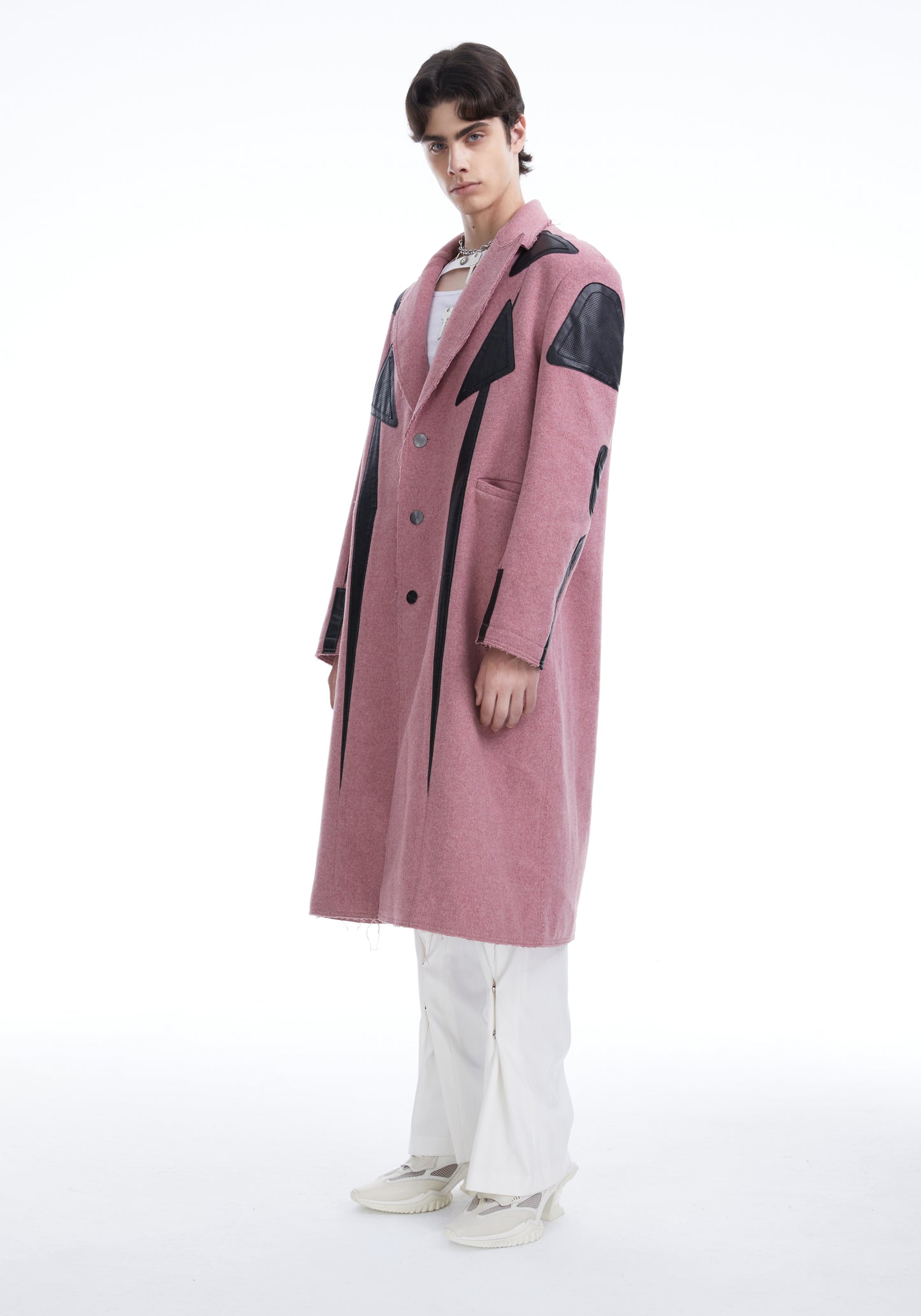 Pink Racing wool coat
