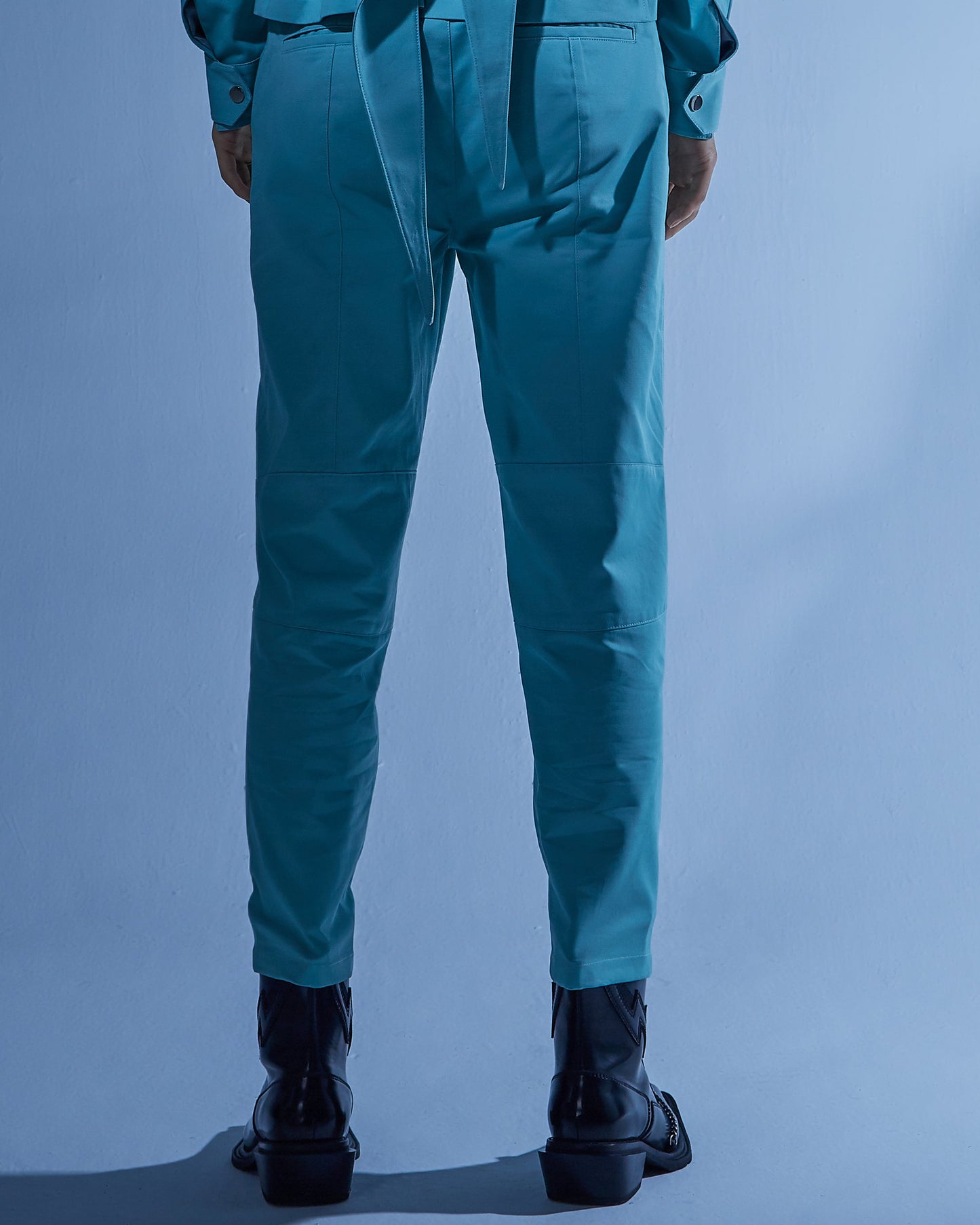 Turquoise workwear chino trousers