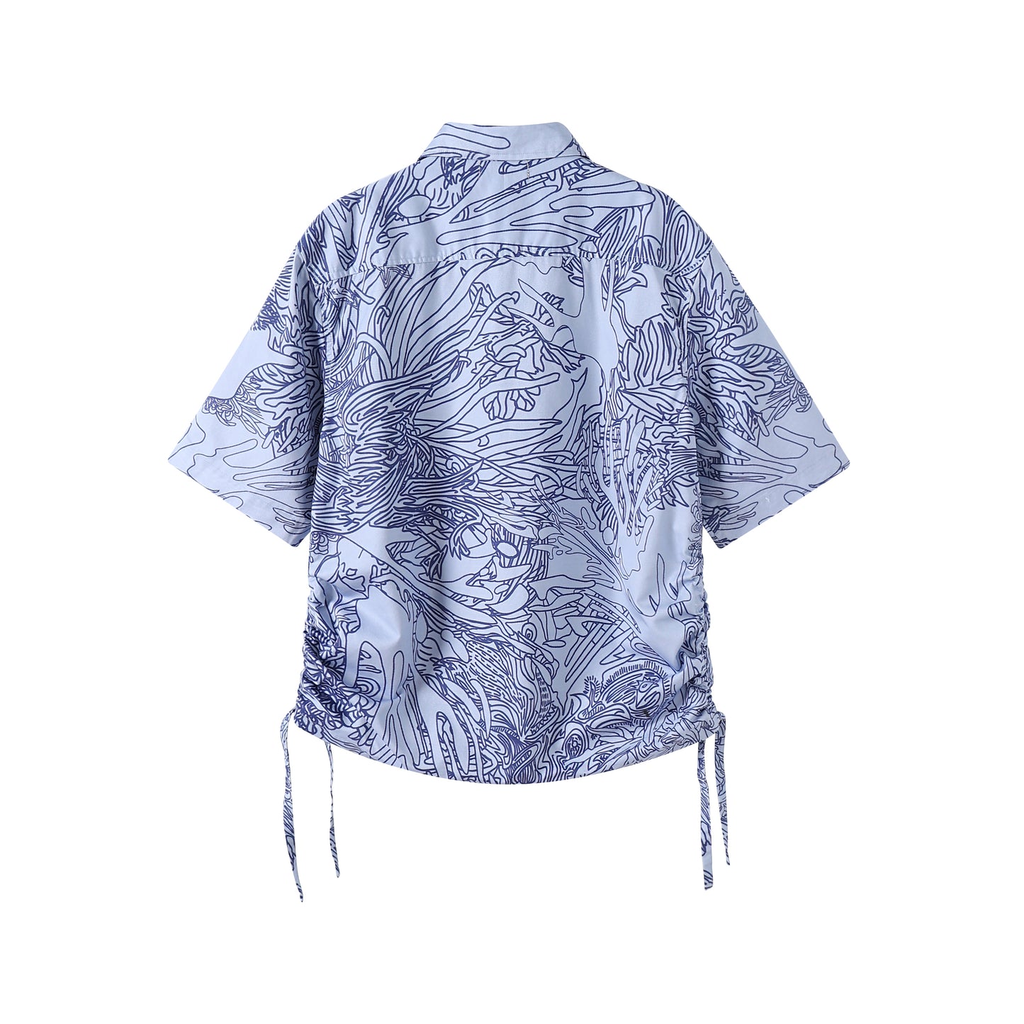 Cloud blue print cotton shirt