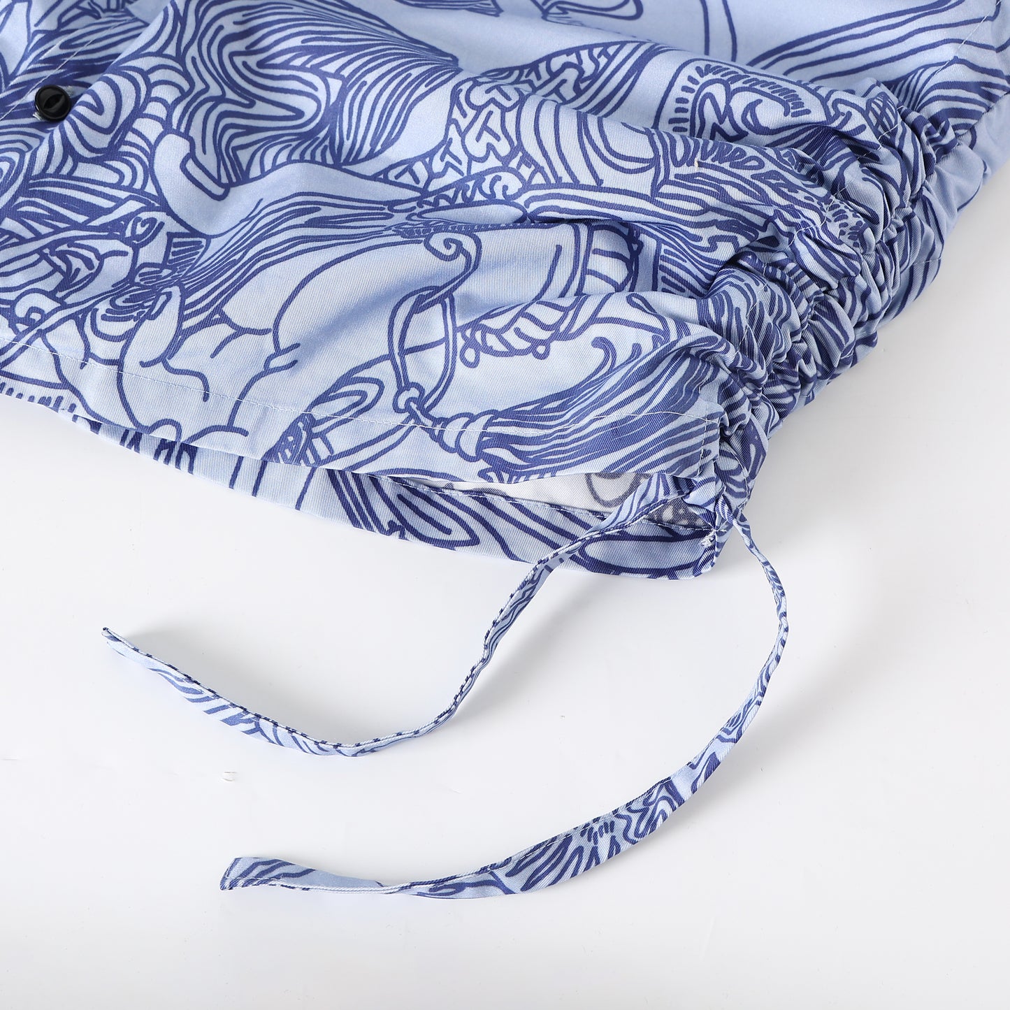 Cloud blue print cotton shirt