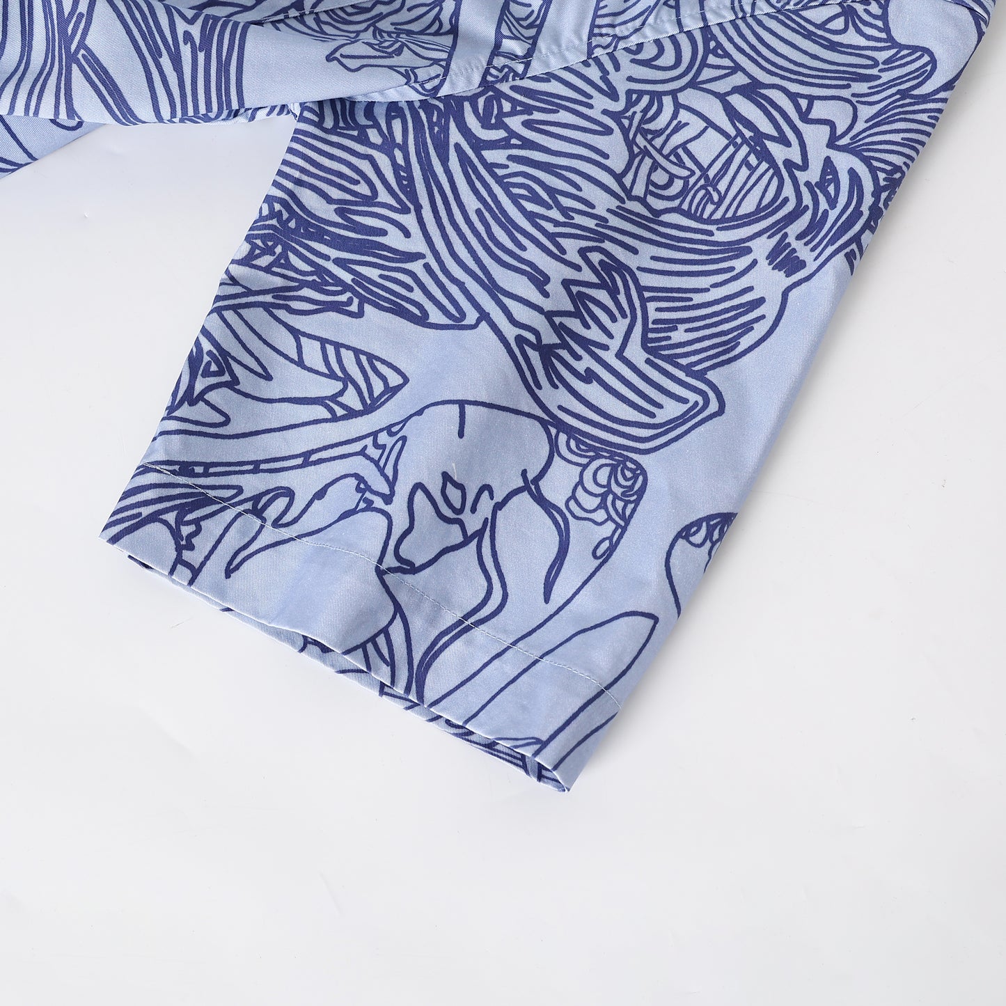 Cloud blue print cotton shirt