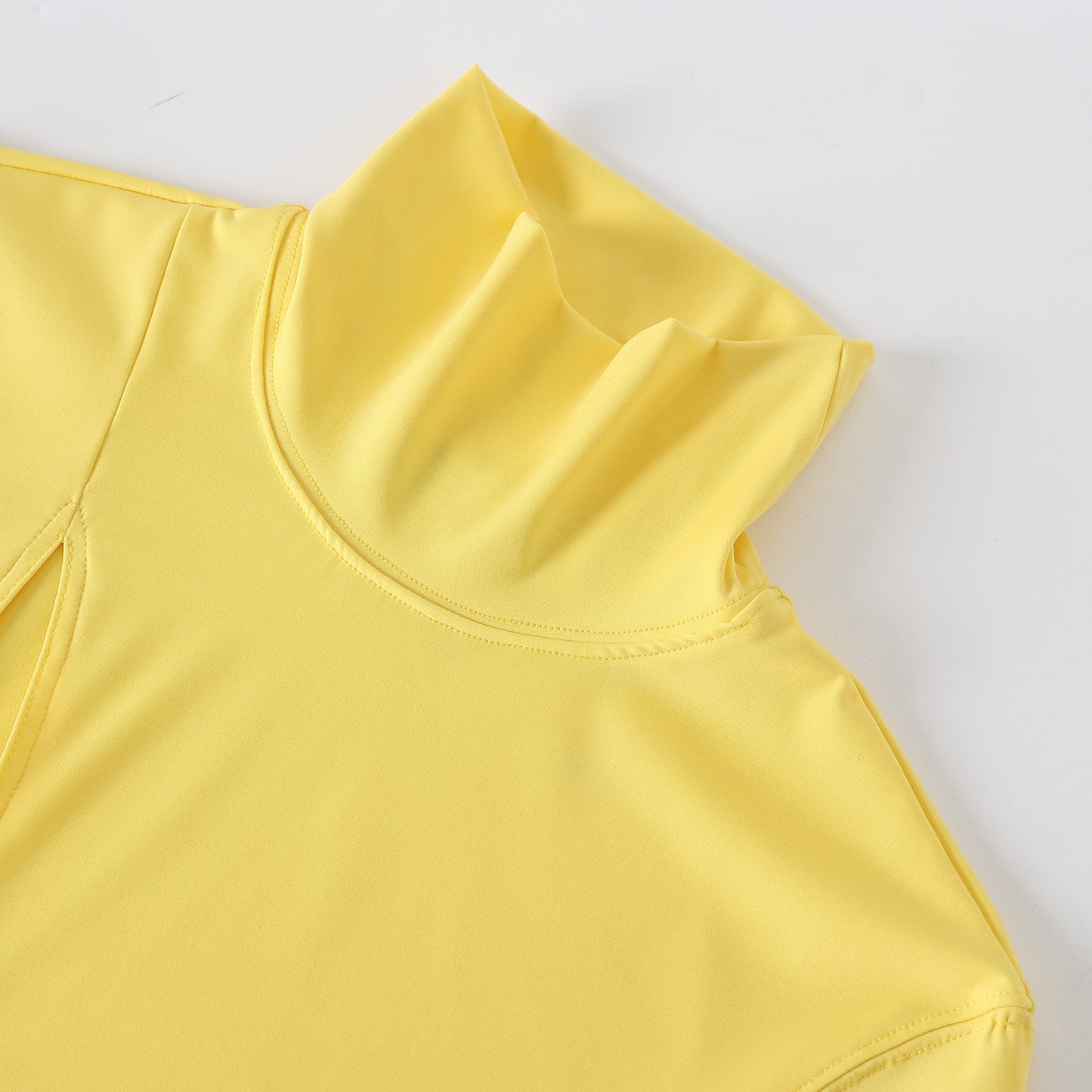 Yellow cutout long sleeve top