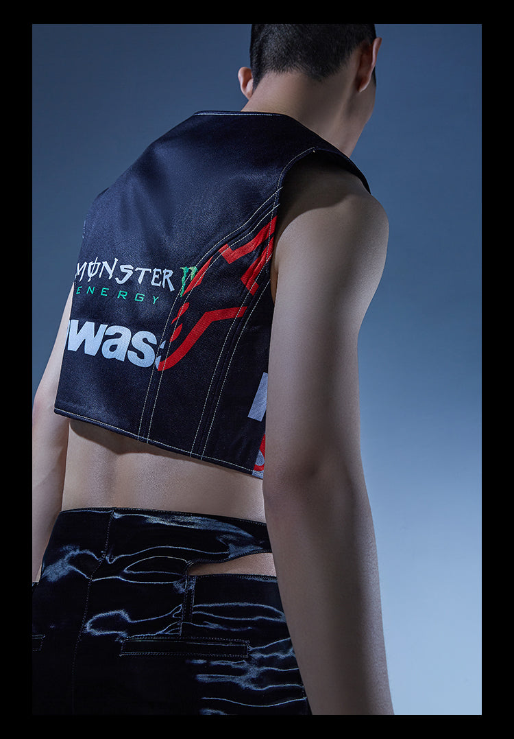 Upcycled Monster racing unisex vest