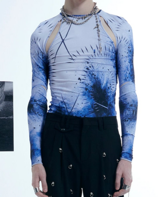 Blue X-ray pattern top