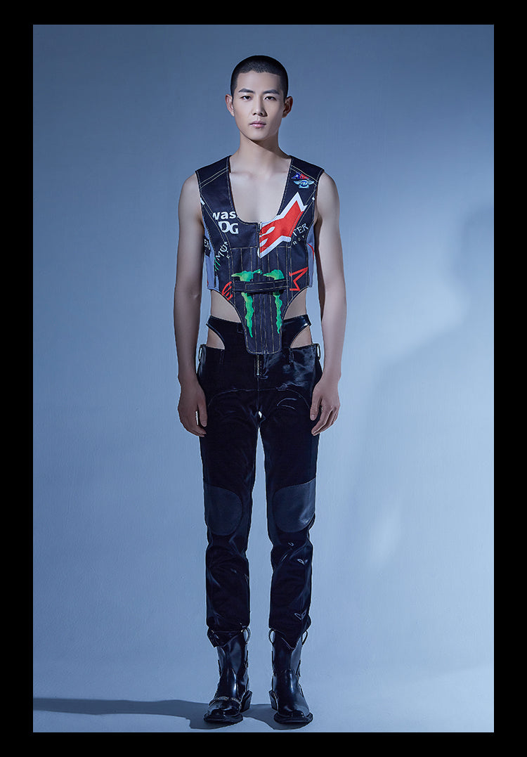 Upcycled Monster racing unisex vest