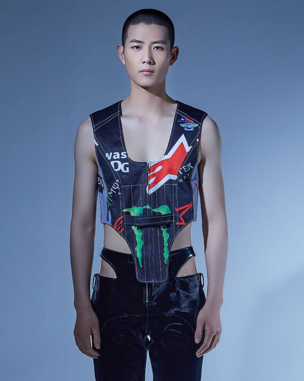 Upcycled Monster racing unisex vest