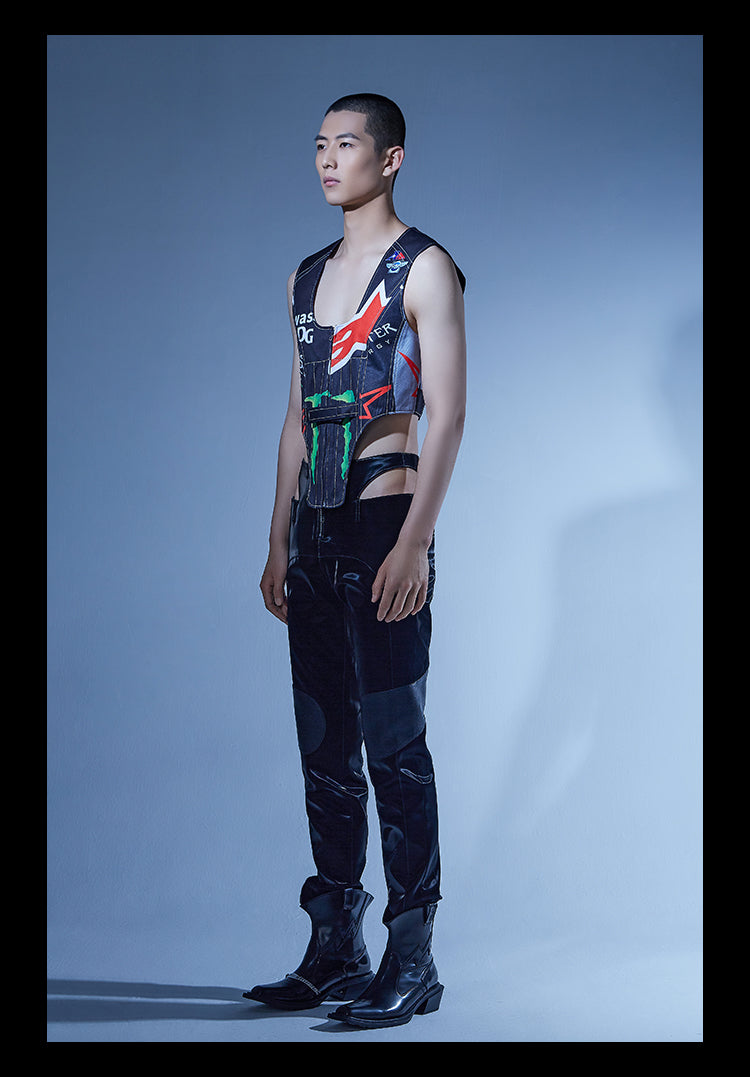 Upcycled Monster racing unisex vest