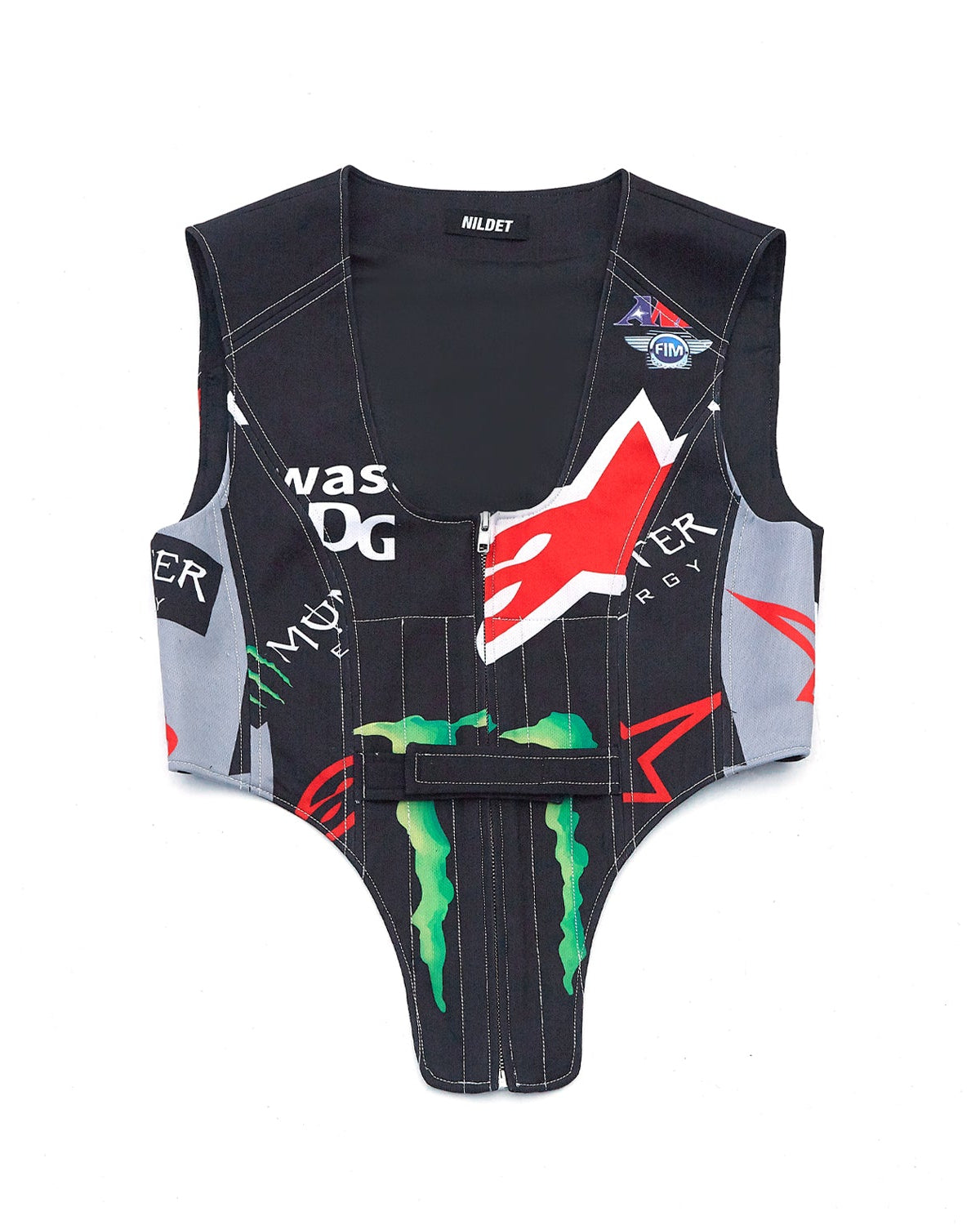 Upcycled Monster racing unisex vest