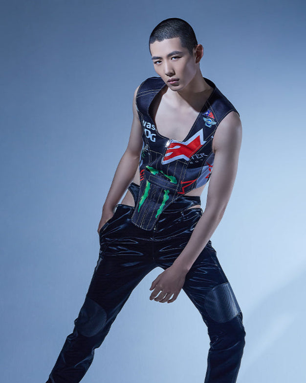 Upcycled Monster racing unisex vest