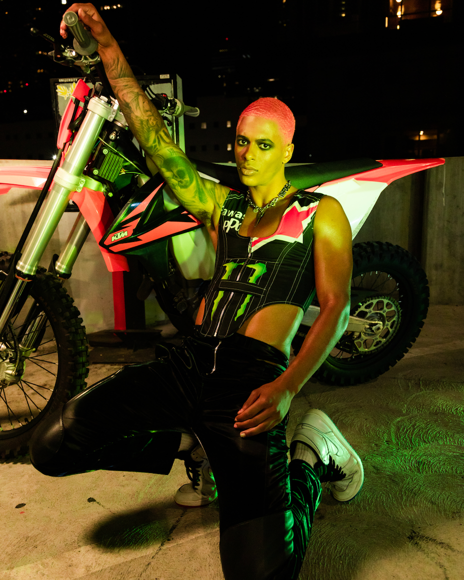 Upcycled Monster racing unisex vest