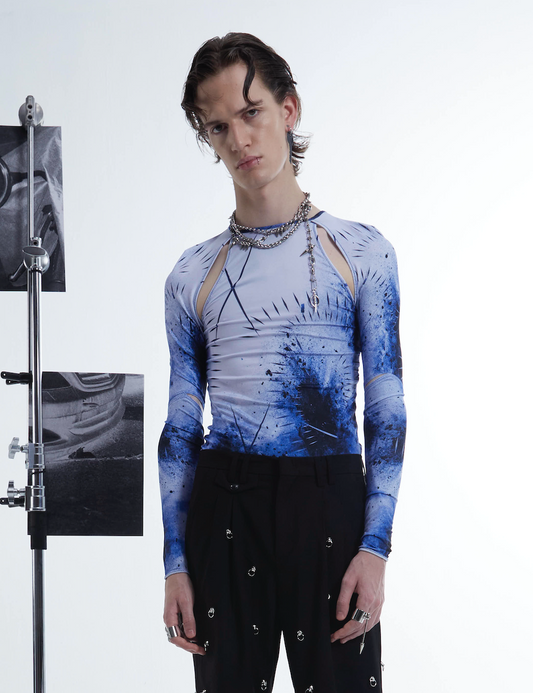 Blue X-ray pattern top